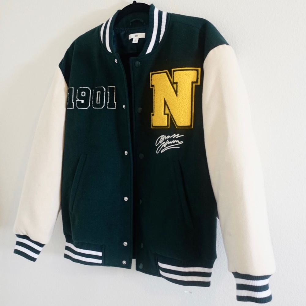 BP. Colorblock Gender Inclusive Varsity Jacket - Picture 2 of 13